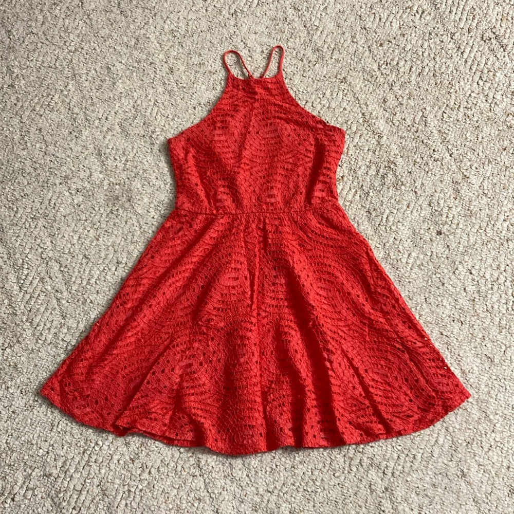 Elegant Red-Orange Dress